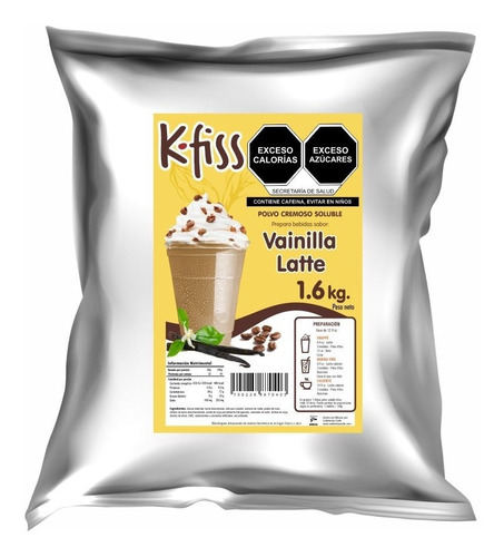 Vainilla Latte Kfiss. Polvo Soluble Para Bebidas. 1.6kg