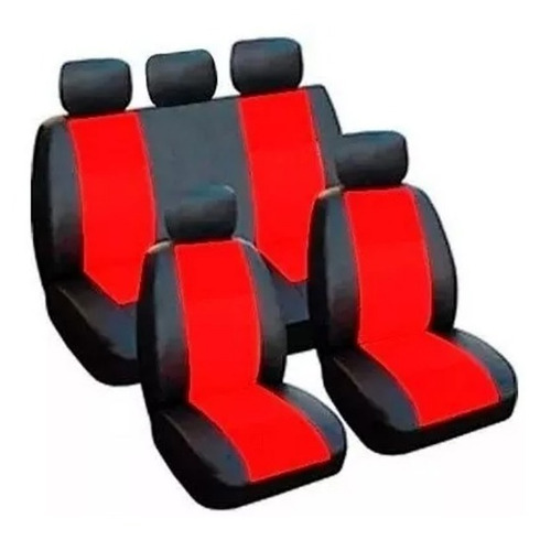 Funda Cubre Asiento Cuerina Cuero Auto Corsa Classic Roja/ne