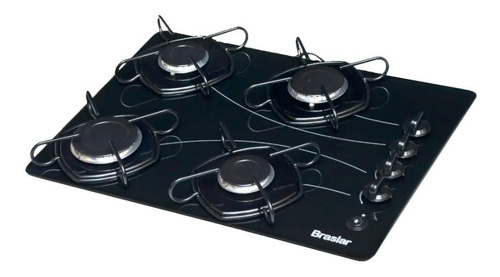 Imagem 2 de 3 de Fogão Cooktop 4 Bocas Preto Automático Braslar