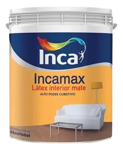 Pintura Inca Interior Lavable Incamax 4lts Blanco
