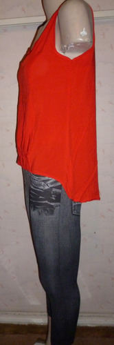 Musculosa Irregular Suelta Elástico Talles S/m L/xl Hermosa