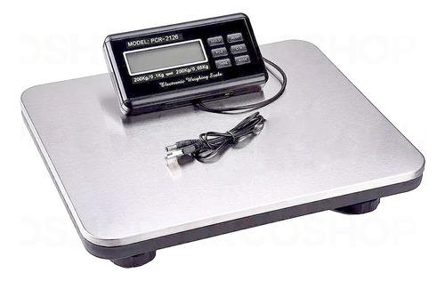Bascula Electronica Para Paqueteria Digital Plataforma 200kg Color Gris