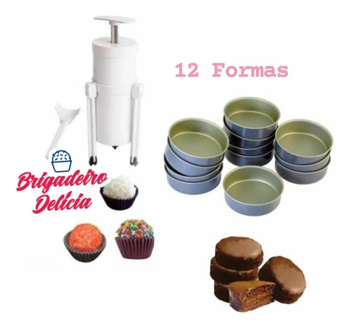 Máquina Brigadeiro, Beijinhos + 12 Formas Pão De Mel