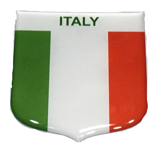 Adesivo Resinado Em Escudo Da Bandeira Da Itália