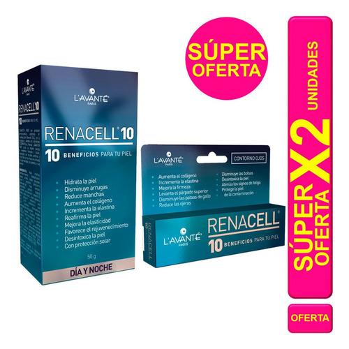 Super Oferta Renacell 10 Facial X 50 Gr + Gratis Renacell Co