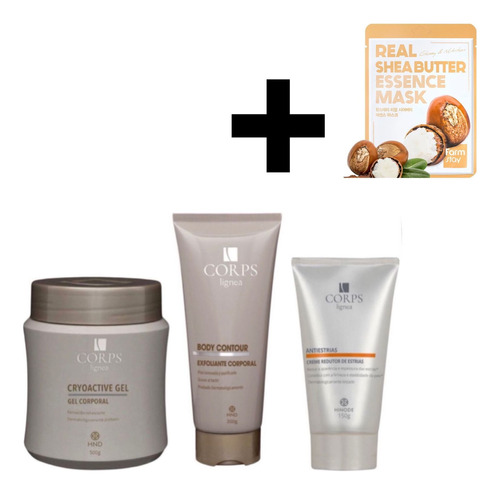 Kit Corporal Hinode Gel Reductor + Exfoliante + Antiestrias