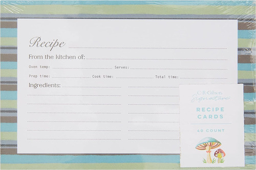 Forage - Tarjetas De Recetas De Doble Cara 4x6, Estándar, Mu