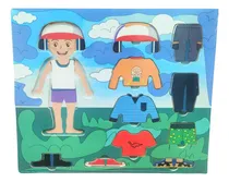 Comprar Juego Vestir De Encastre Didactico Nena Cambio Ropa