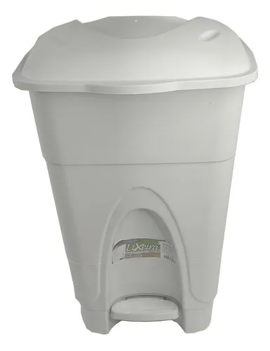 Lixeira Plástica Retangular Com Pedal 30 Litros Branca Menor preço em Lixeira Plástica Retangular Com Pedal 30 Litros Branca