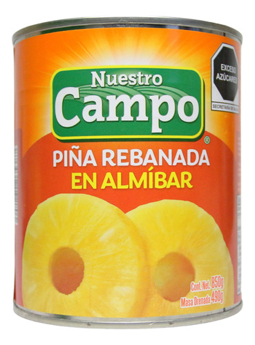 Piñas En Rebanada Nuestro Campo, 800 G