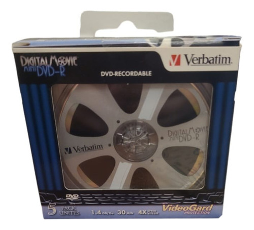 Mini Dvd-r Digital Movie Verbatim 1.4gb, 4x .