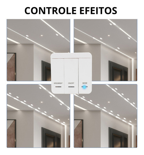 Fita De Led Sequencial 20m Controle Fonte central Luz Branco quente Tensão De Operação CATARINA ILUMINA