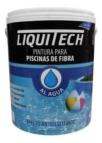 Pintura Piletas De Fibra Liquitech X 4 Lts Hidraulica Rubber