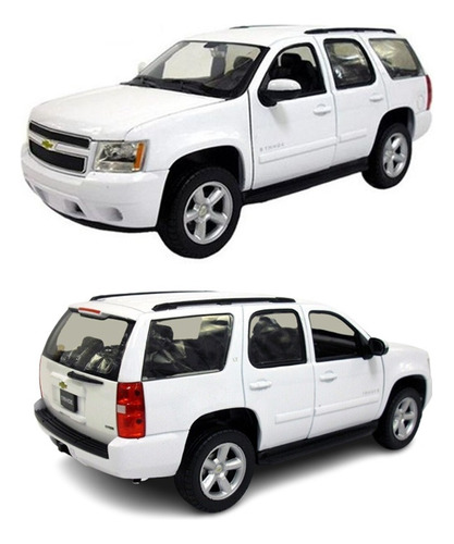 Chevrolet Tahoe Blanca - Colección Auto Carro A Escala 1/24 