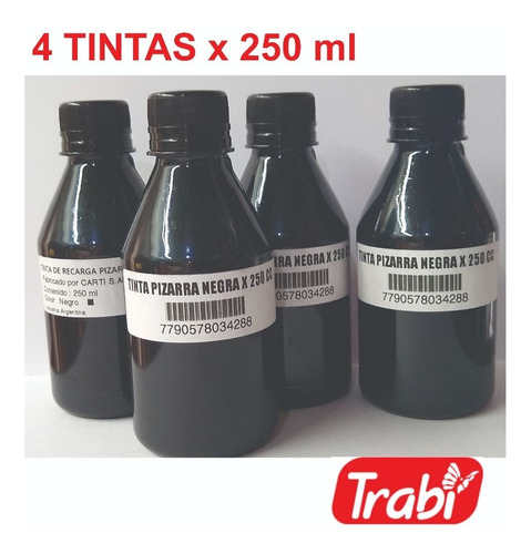 Tinta Negra Recarga Marcadores De Pizarra  X 1 Litro Trabi 