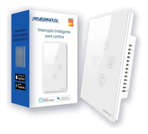 Interruptor Touch Wi-fi Para Cortina Novadigital Tuya