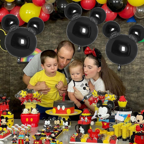 Globos Fiesta Mickey Mouse Disney Cumpleaños Cabeza Mickey E