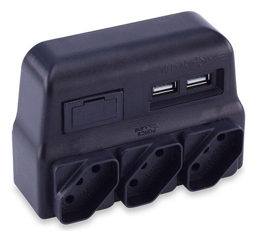 Pino Multiplicador Com Carregador Usb Force Line