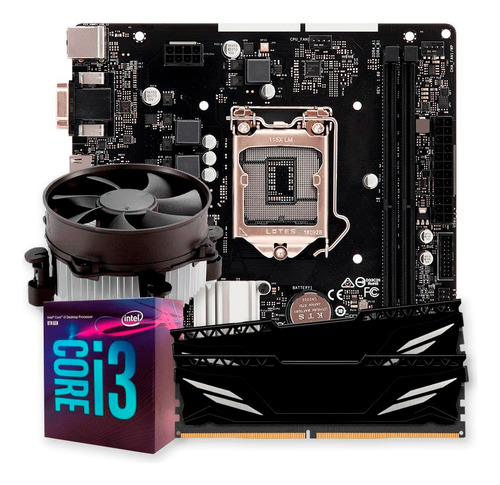 Kit Upgrade Gamer Intel I3 8ª Geração+ Placa-mãe + 16gb Ddr4
