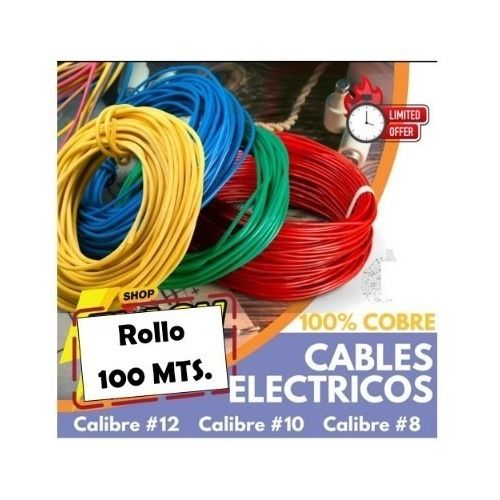 Cable Eléctrico 12awg. 100% Cobre. Marca Saco