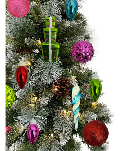 Esferas Navideñas 70pz Multicolor Verde Rojo Rosa Azul Blanc