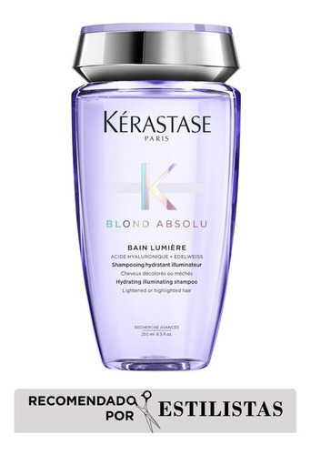 Imagen 2 de 8 de Shampoo Kérastase Blond Absolu Bain Lumiere en botella de 250mL por 1 unidad