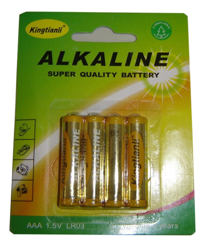 Pilas Alcalinas Triple Aaa Pack X4 Bateria Garageimpo