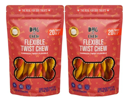 Carnazas Dog-o-chew Twist Queso Y Tocino 2 Pack 20 Pzas