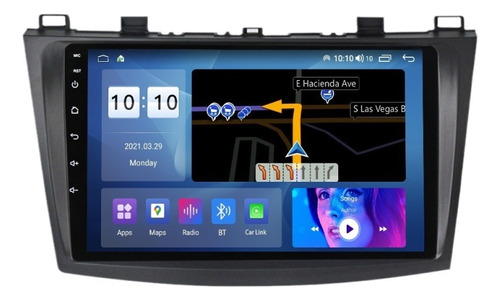 Estéreo 6+128gb 4g Para Mazda 3 2010-2013 Qled Carplay Gps