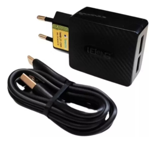 Carregador Celular Lelong Tipo C 5.1 2 Portas Carrega Rápido