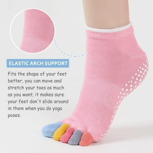 Caidienu Calcetines De Yoga Para Mujer, Calcetines Antidesli