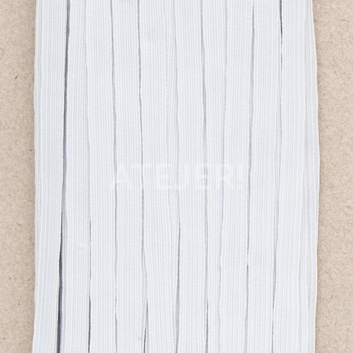 Imagen 4 de 8 de Elástico Liso Marca Bentley Art 14 De 6mm X 50 Metros Blanco