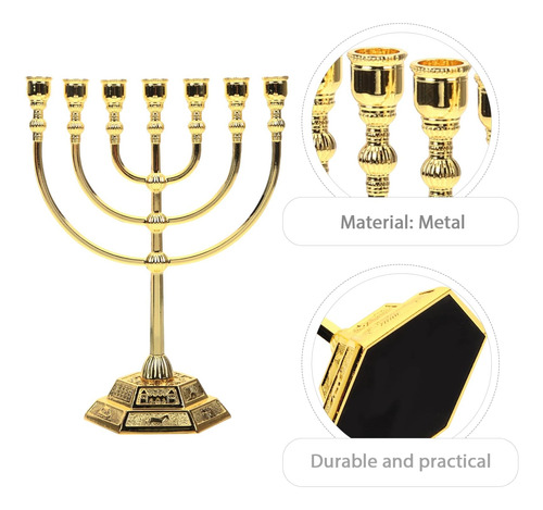 Sewacc Hanukkah Menorah Candeler Candlesticks 7 Branch Hanuk