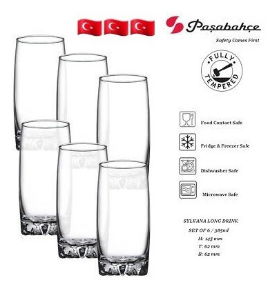 Imagen 1 de 5 de Vasos De Jugo Turco Original Para Jugo Y Agua Yotro 6 Unidad