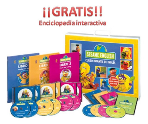 Sesame English Curso Infantil De Ingles 6 Vols 6 Dvd