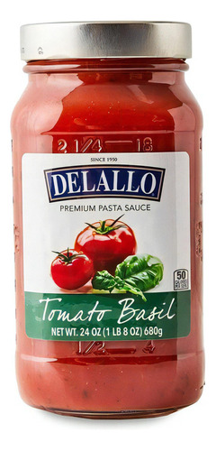 Delallo Basil Tomato Sauce Salsa De Tomate Albahaca 680g