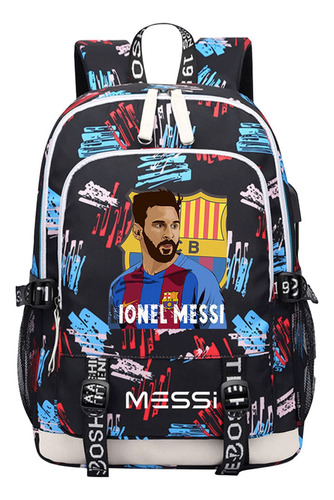 Mayotte Mochila Viaje Ligera Puerto Carga Usb Lionel Messi