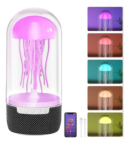 Para Lámpara De Medusa De 7 Colores Con Altavoz Bluetooth