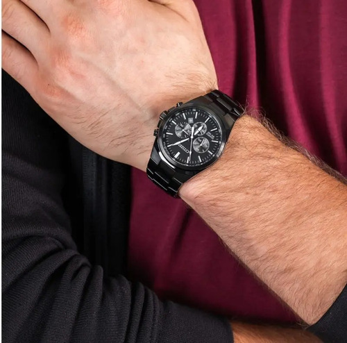 Citizen Quartz Chronograph Black Dial An8175-55e Color de la correa Negro Color del bisel Negro Color del fondo Negro