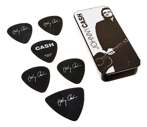 Dunlop Johnny Cash Pick Tin - Set De 6 Púas Color Jcpt02h Tamaño Legend Heavy