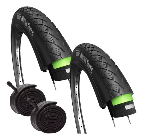 Kit X 2 Cubiertas + Camaras Black Chain 700 X 45 Wanda Tyre