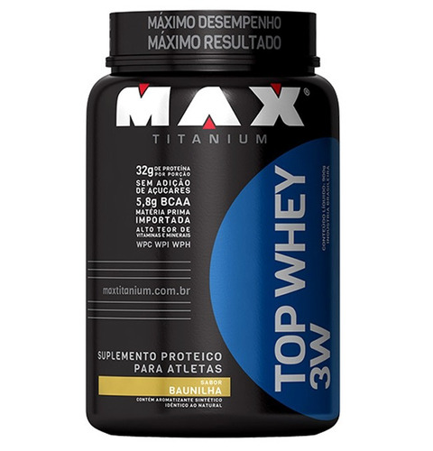 Top Whey 3w (900g) - Max Titanium - Baunilha