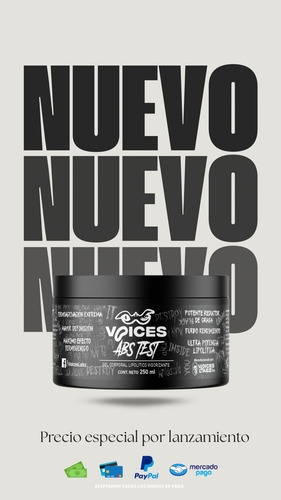 Gel Corporal Abs Test De Voices Labz 250ml En Tarro 50 Servs Bergamota