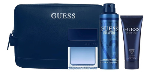 Set Perfume Original Guess Seductive Blue 4piezas Caballero