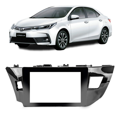 Moldura Painel 2 Din Corolla 2015 2016 2017 Multimidia Dvd 