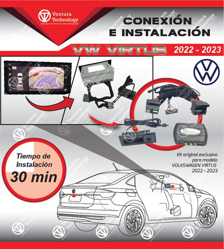 Camara De Reversa Lineas Movibles Vw Virtus 2022-2023