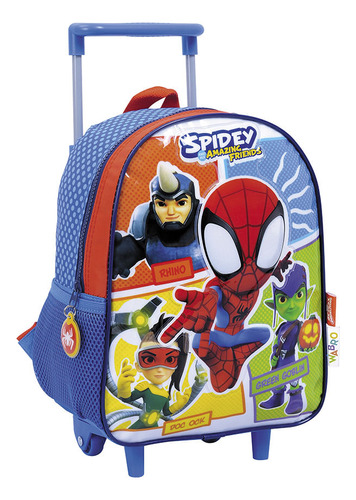 Spidey mochila 12 carro -villanos Azul