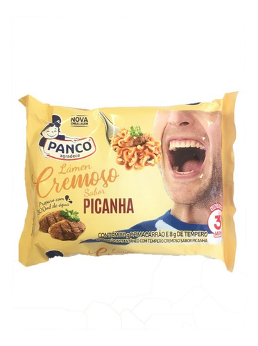 Imagem 1 de 4 de Macarrão Instantâneo Lamen Sabor Picanha Miojo Panco 85g