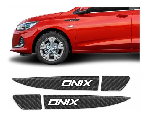 Par Adesivo Aplique Chevrolet Onix 2020 2021 Resinado Cor Aplique Onix 2020