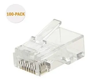 Plug Rj45 Cat 6 Paquete Por 100 Unidades+ 100 Botas